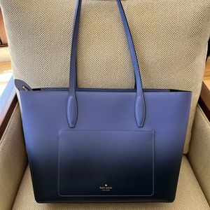 Stunning periwinkle ombré Kate spade tote/laptop bag! EUC, see pics and video.